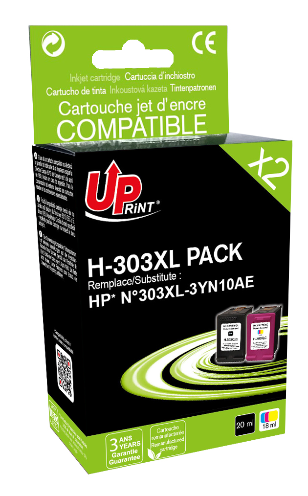 HP PACK 303XL BK / 303XL CL Uprint